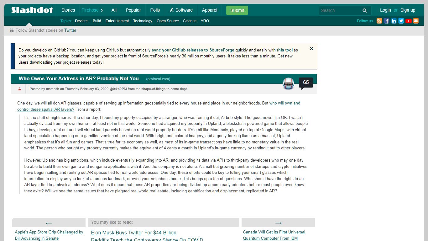 Who Owns Your Address in AR? Probably Not You. - Slashdot